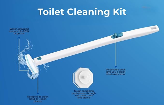 Toilet Cleaning Wand Set